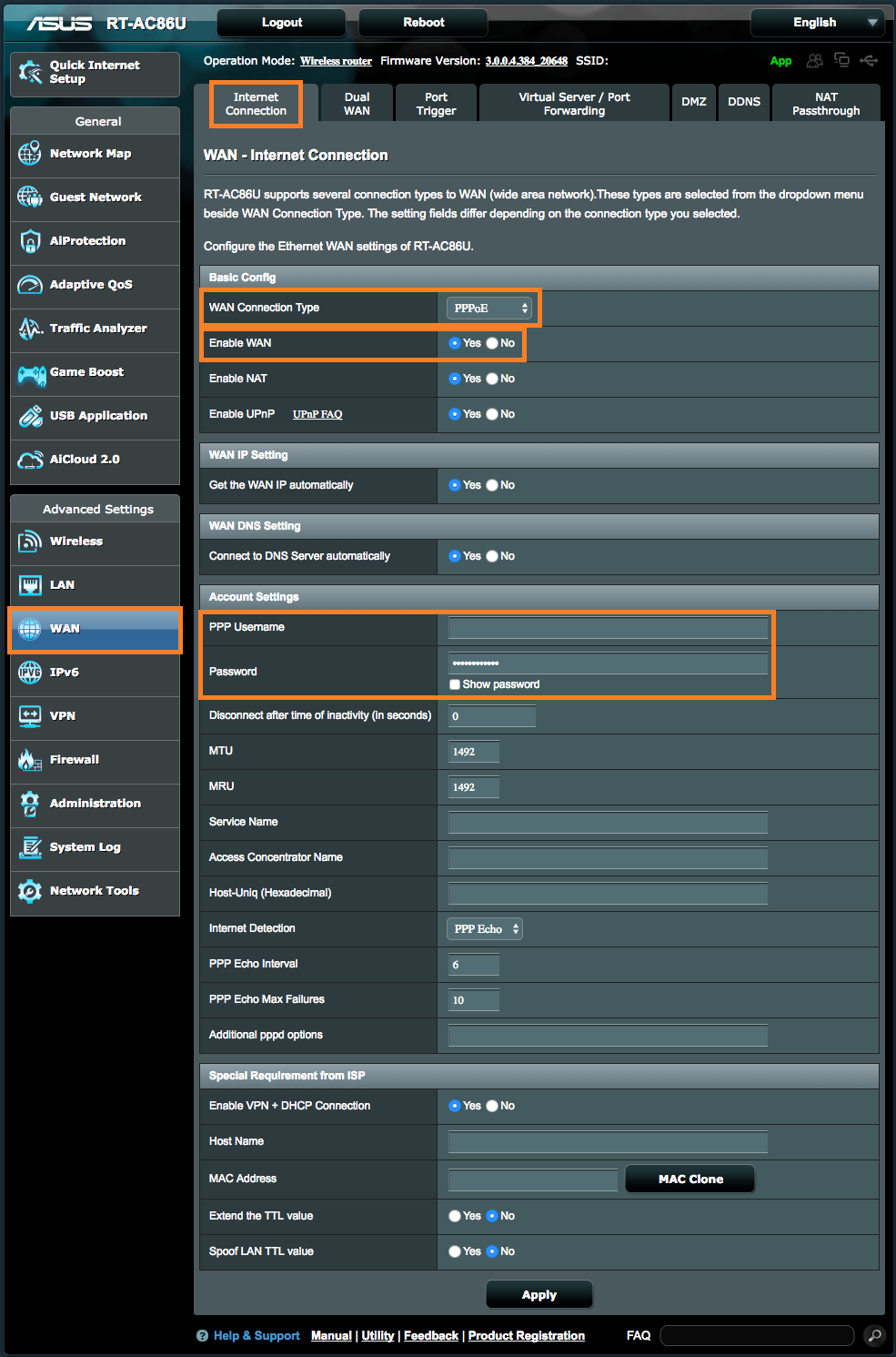 ASUS DSL AC68U Router Set Up Guide